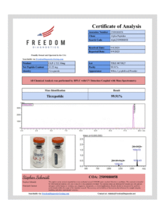 GLP-2 TZ 30mg TIRZ COA Freedom Diagnostics