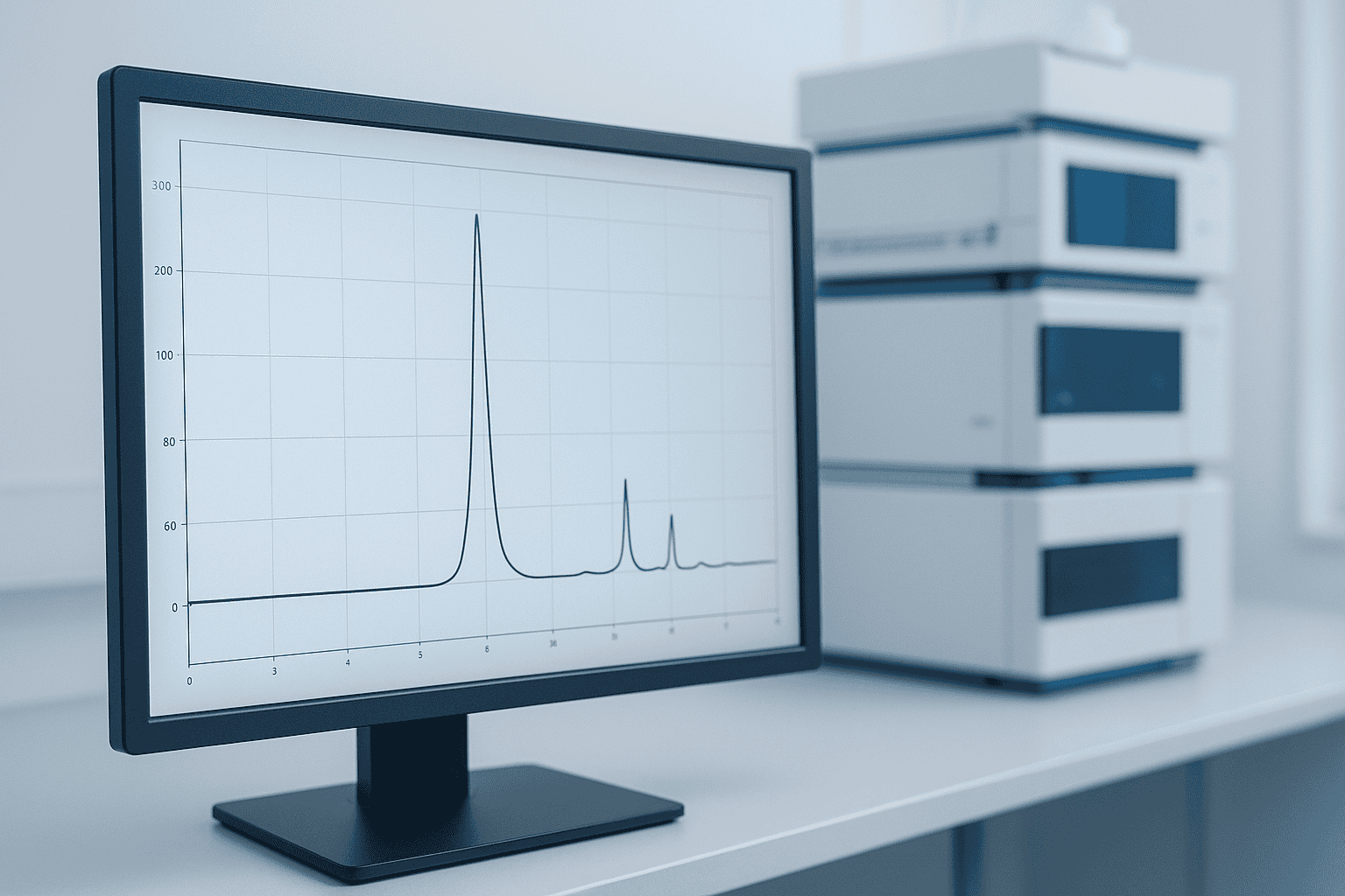 HPLC chromatogram showing peptide purity analysis