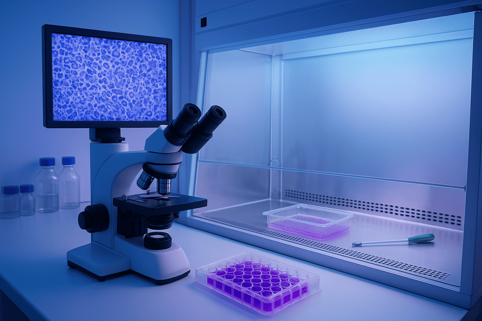 Cell-based peptide research assay laboratory