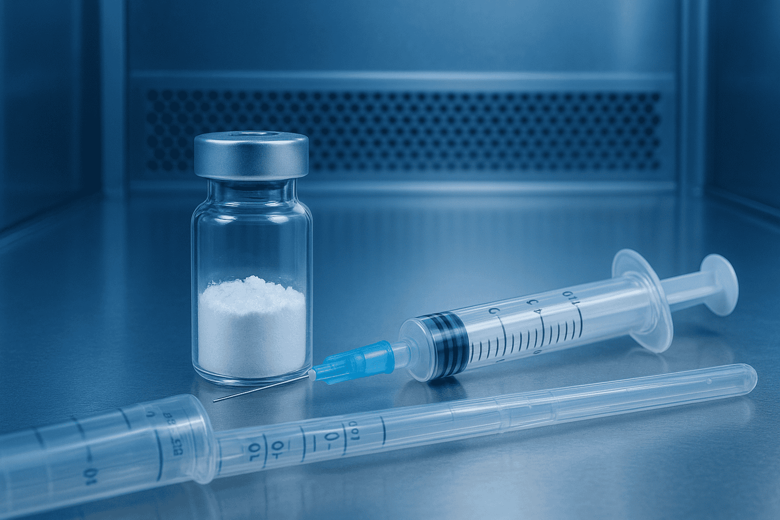 Peptide reconstitution process with bacteriostatic water