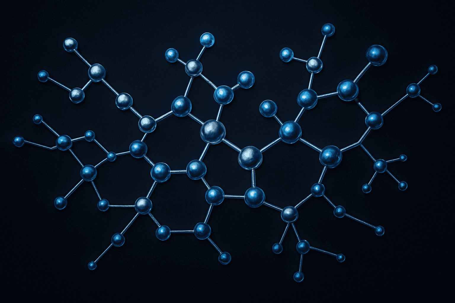 Molecular model of cagrilintide, a peptide researched for appetite regulation and weight management.