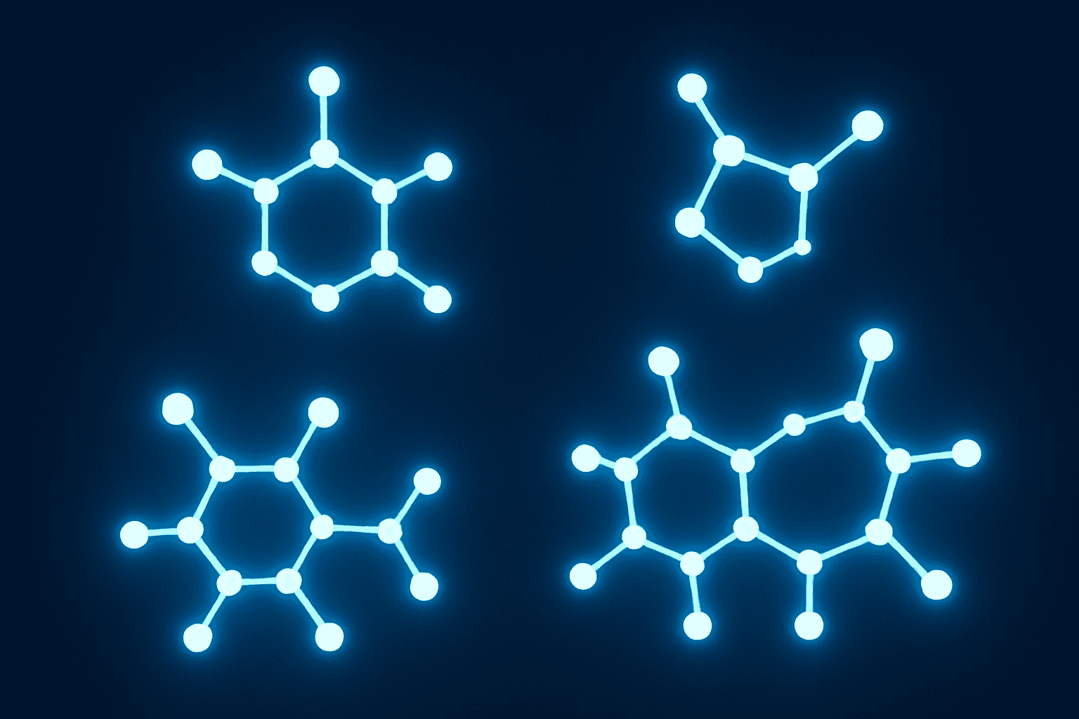 Molecular structures of peptides illuminated in blue for research and legality insights.